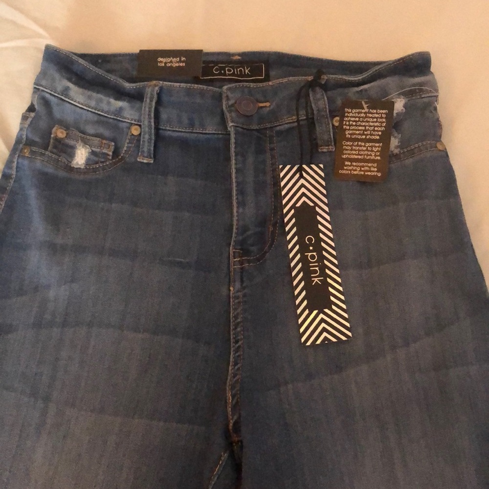 C.Pink Stretchy Skinny Jeans